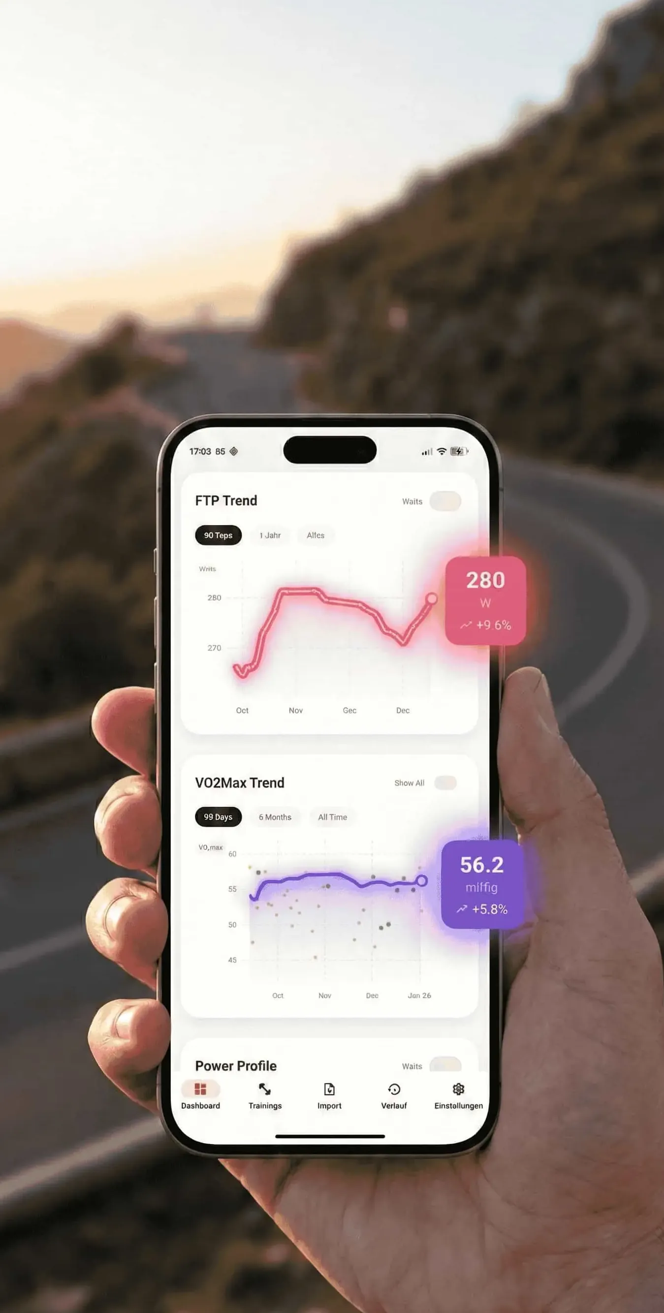 Endure App Interface